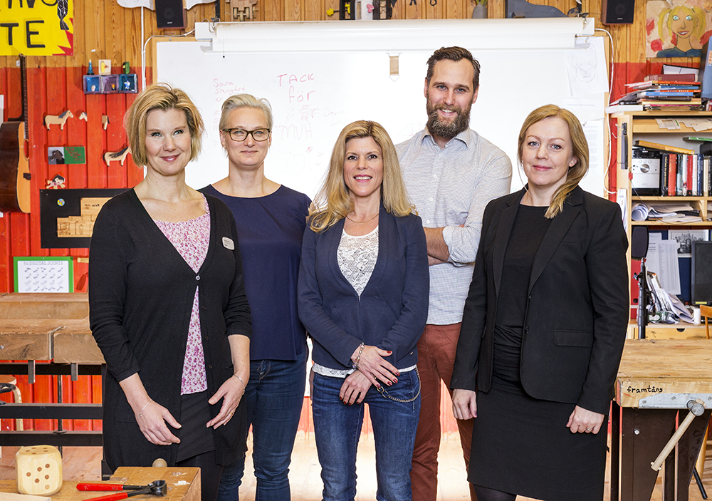Carina Byström, Jenny Stanser, Catrine Malm, David Gustafsson och Jessica Forsberg. Foto: Gonzalo Irigoyen