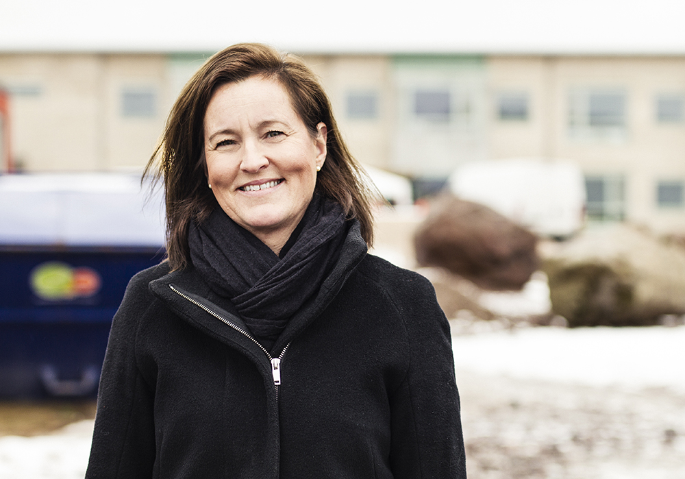 Helena Birgersson, rektor på den nybyggda Trädgårdsstadens skola. Foto: Kimmo Lundahl