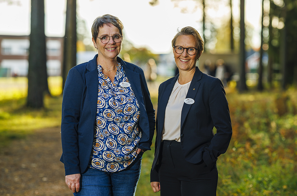 Annelie Selberg, biträdande rektor för Stureskolan och Malin Westerlund, rektor för Torpgärdsskolan. Foto: Mats Engfors