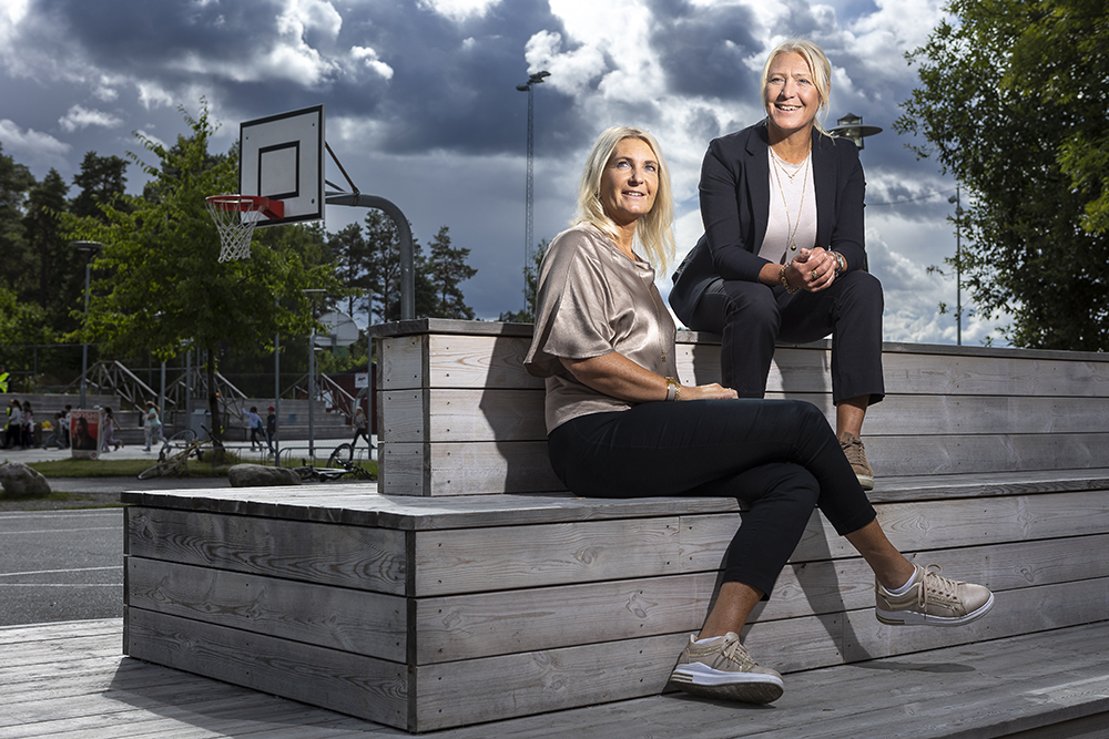 Marie Nyhed och Marie Truedsson tycker det är viktigt att de satsningar som görs kan tillgodoses av alla. Foto: Johan Marklund