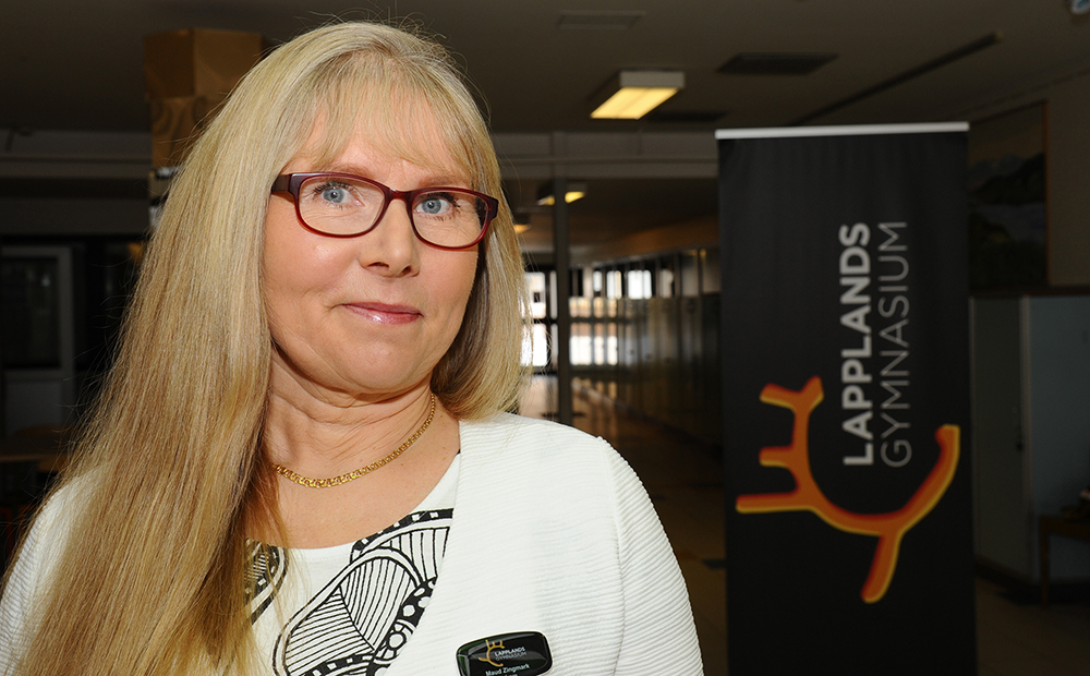 Maud Zingmark, lärare i matematik i Pajala. Foto: Kjell Kangas